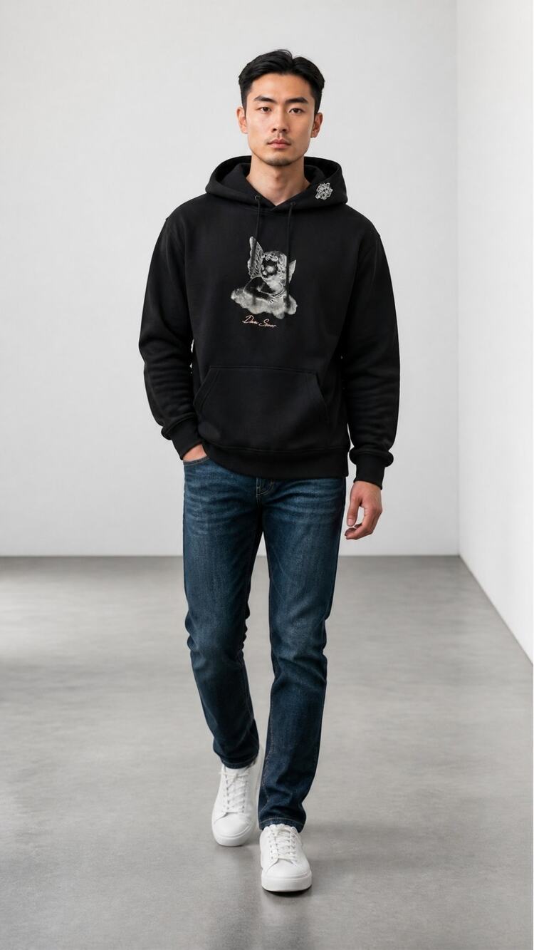 Streetwear: Darc Sport - Watch Over Me Bishop Hoodie Mens size MED in Black